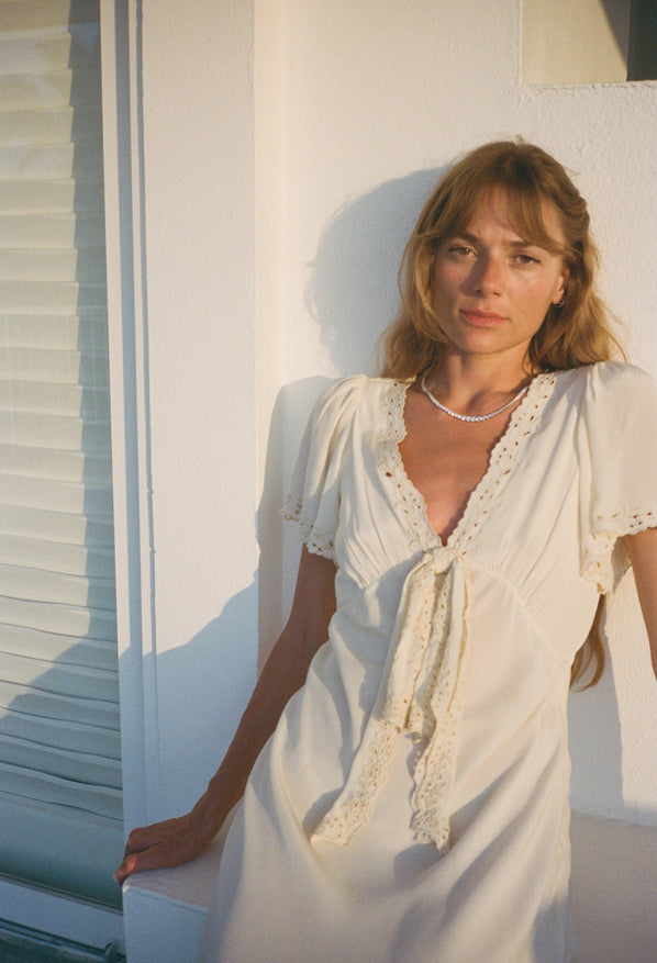 Brunello Ivory Silk Dress