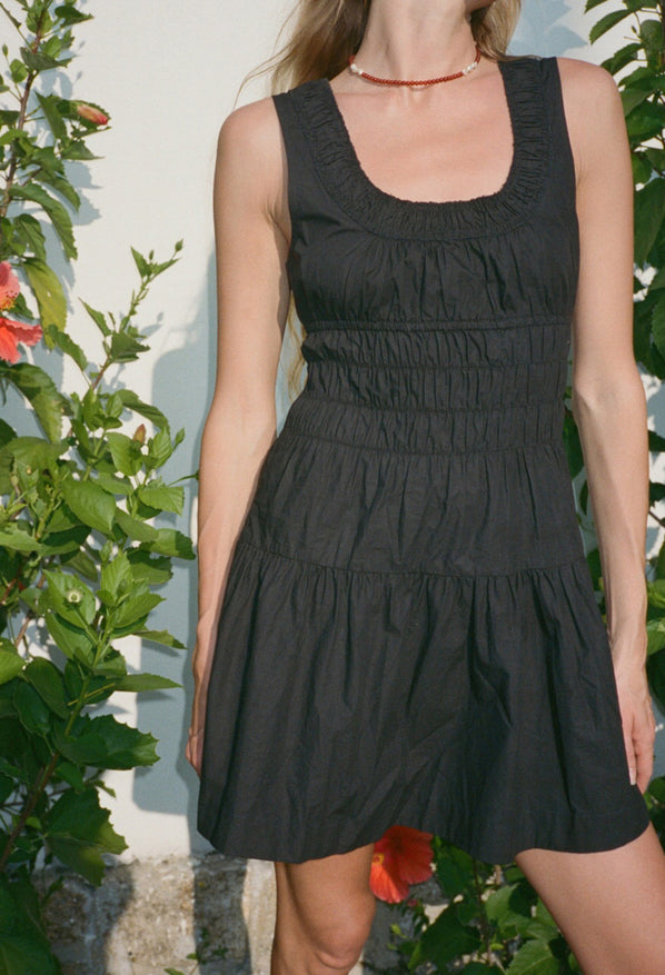 Kala Black Cotton Dress