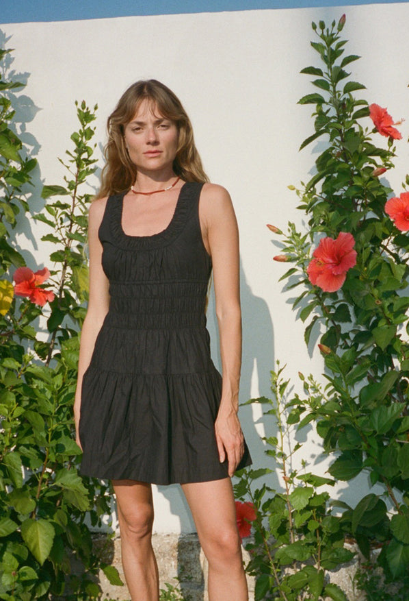 Kala Black Cotton Dress