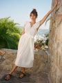 Sua White Embroidered Cotton Dress