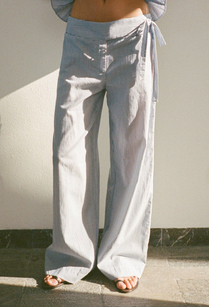 Laida Stripe Cotton Pant