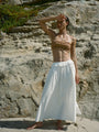 Esi White Cotton Skirt