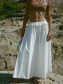 Esi White Cotton Skirt