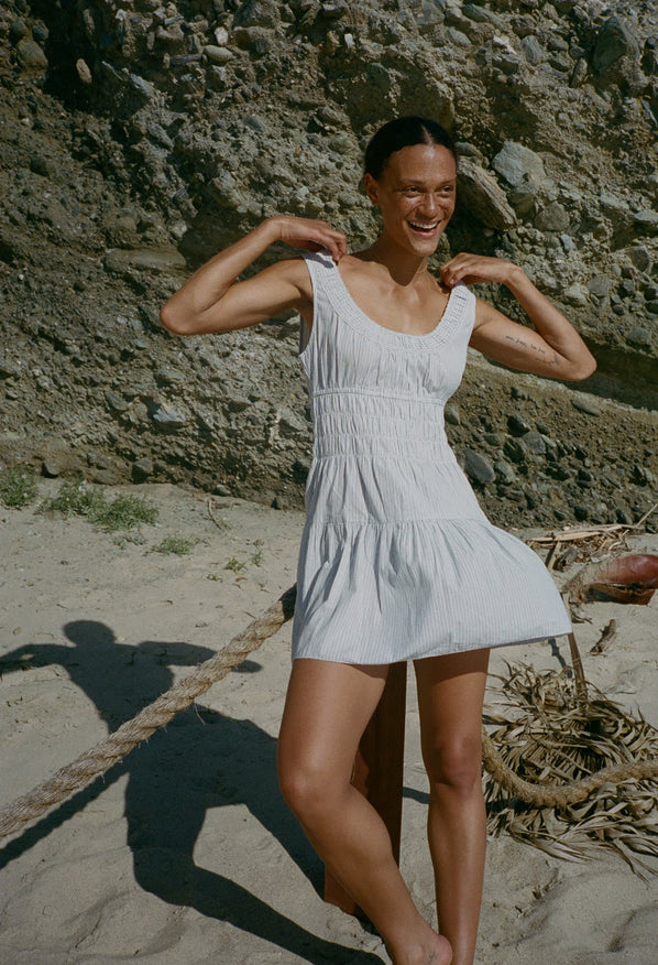 Kala Stripe Cotton Dress