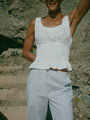 Louisa White Cotton Top