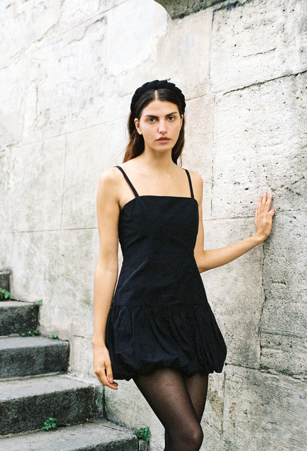 Dana Slatkin Christian Dior Cutout Long Sleeve Maxi Dress Black Floral Print Silk Size US 4