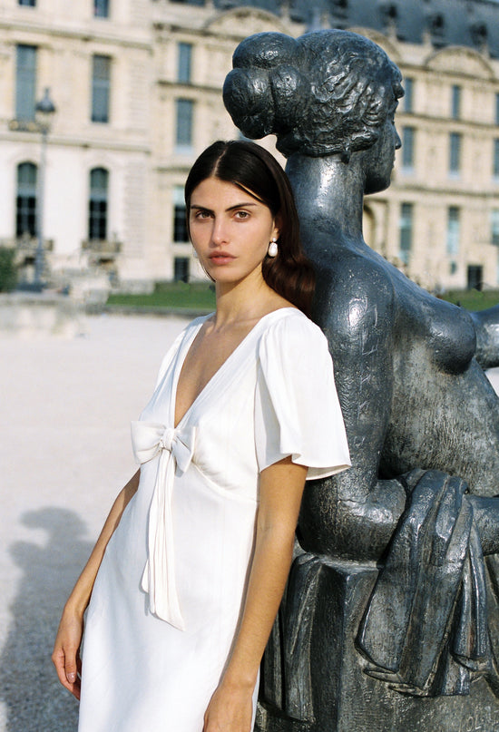 Brunello Ivory Satin Dress