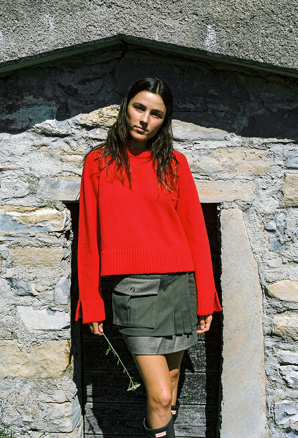 Brolio Red Wool Pullover