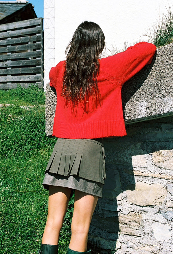 Brolio Red Wool Pullover
