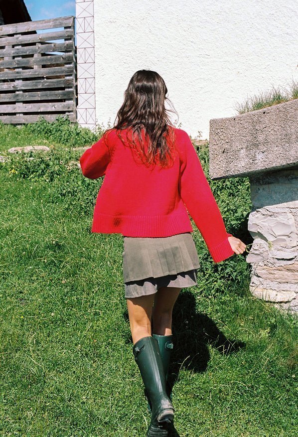 Brolio Red Wool Pullover