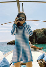 Floriana Dress Blue Stripe