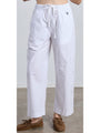 Dania White Cotton Poplin Pant