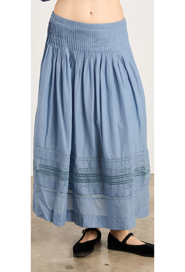 Enika Slate Cotton Voile Skirt