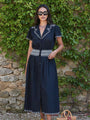 Naomi Black Cotton Voile Dress