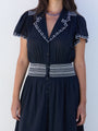 Naomi Black Cotton Voile Dress