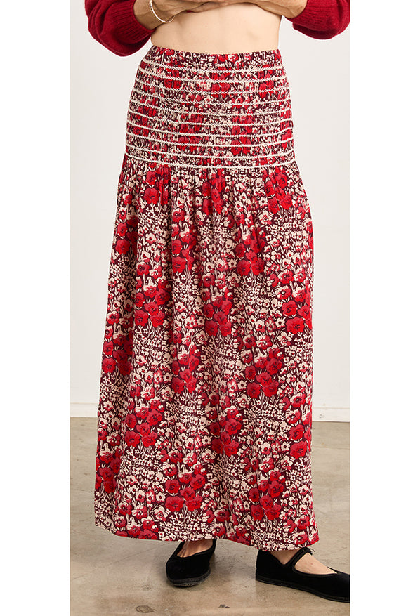 Olanna Poppy Silk Skirt