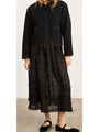 Safira Black Georgette Silk Skirt