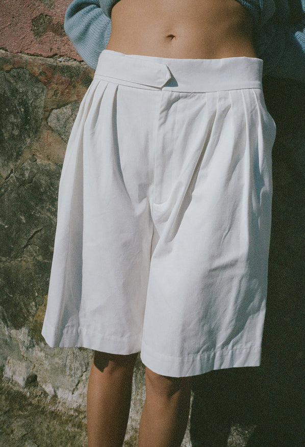 Aldine White Chino Short