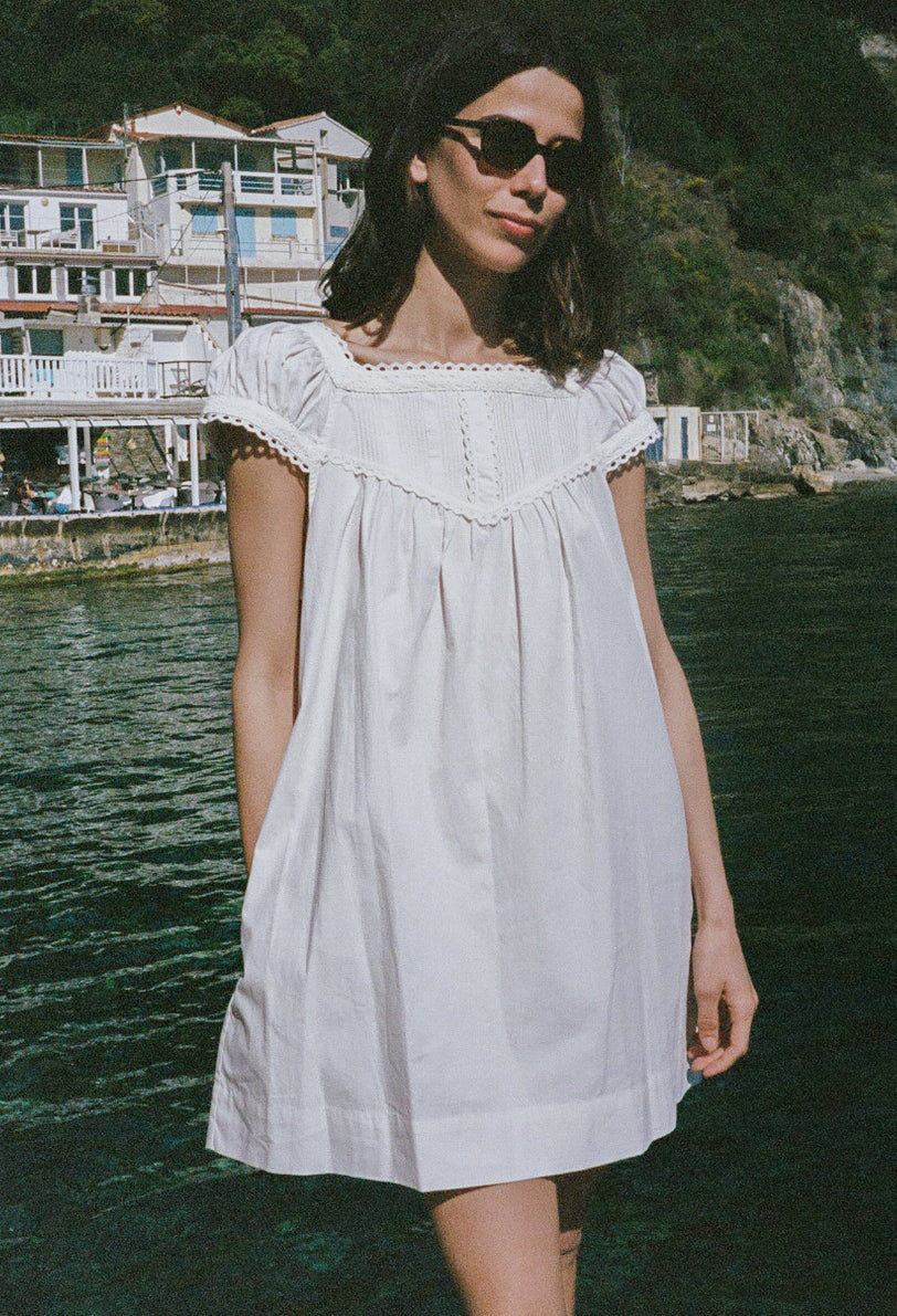 Brynn Ivory Cotton Poplin Dress – Ciao Lucia