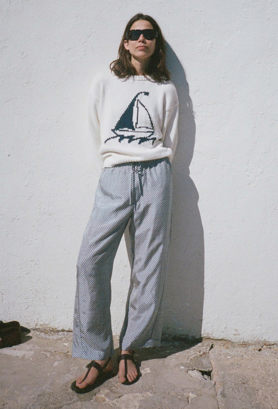 Dania Silk Gingham Pant