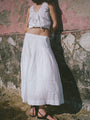 Enika White Cotton Voile Skirt