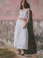 Enika White Cotton Voile Skirt