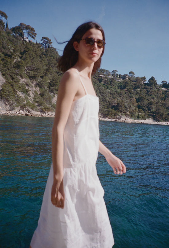 Katy White Cotton Voile Dress