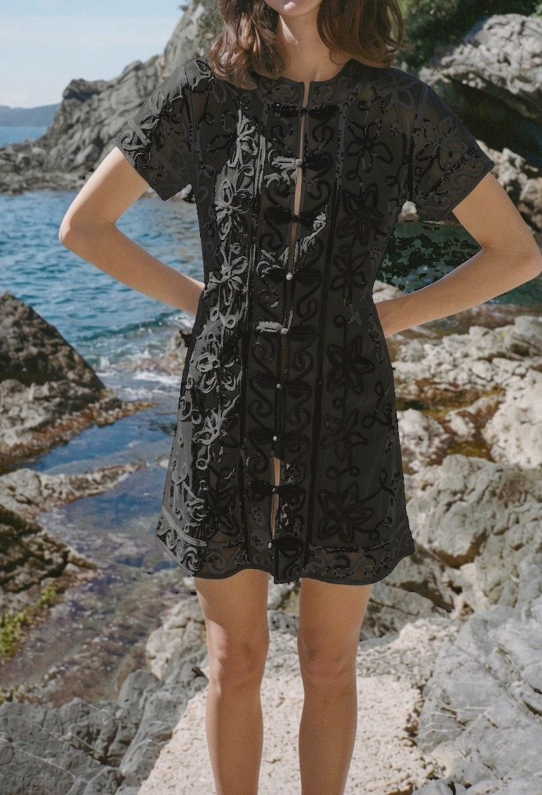 Nikolita Black Soutache Dress – Ciao Lucia
