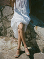 Larroudé x Ciao Lucia: Daiana Wedge Sandal Black Leather