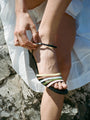 Larroudé x Ciao Lucia: Daiana Wedge Sandal Black Leather