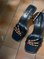 Larroudé x Ciao Lucia: Eloisa Sandal Black Leather