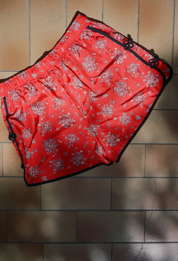 Bibbi Red Begonia Silk Short