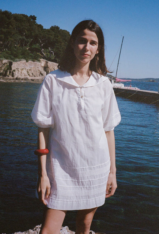 Isobel White Cotton Voile Dress