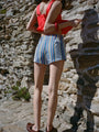 Paolo Stripe Twill Short