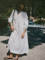 Ingrid White Cotton Voile Dress