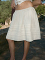 Bria Ivory Cotton Poplin Skirt