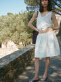 Bria Ivory Cotton Poplin Skirt