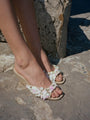 Larroudé x Ciao Lucia: Madalena Wedge Mule Beige Raffia