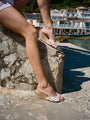 Larroudé x Ciao Lucia: Madalena Wedge Mule Beige Raffia