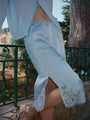 Petrea Bleu Silk Skirt
