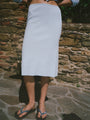 Faye Periwinkle Sheer Knit Skirt