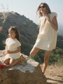 Joelle Cap Sleeved Cotton Mini Dress Butter