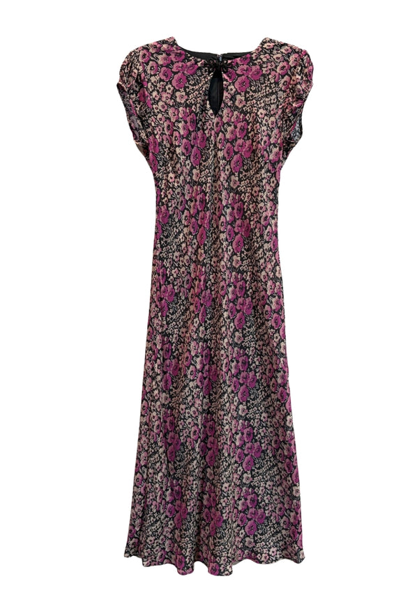 Kaira Violet Silk Dress