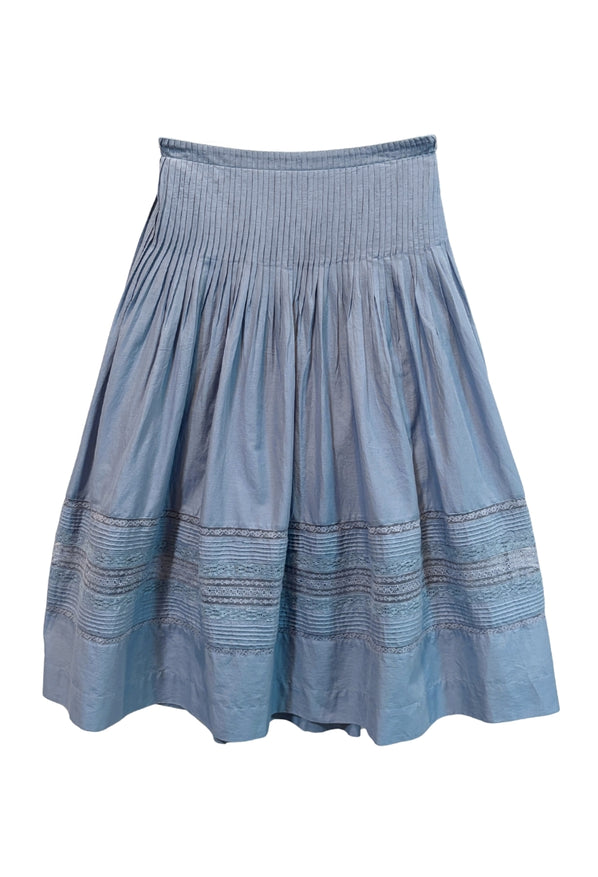 Enika Slate Cotton Voile Skirt