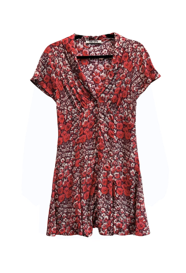 Julian Poppy Printed Silk Dress