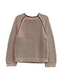 Avra Cotton Crochet Pullover Bone
