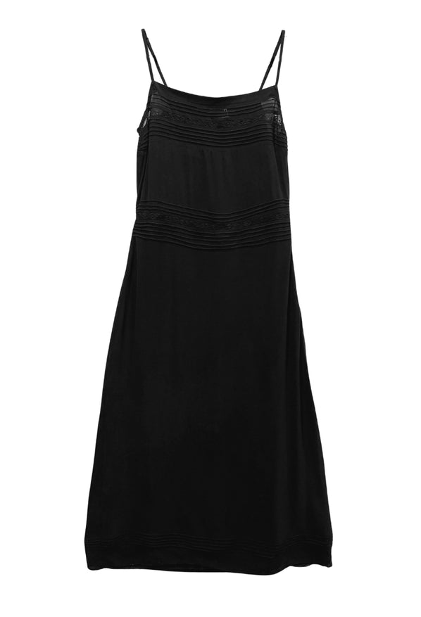 Beverly Black Georgette Silk Dress