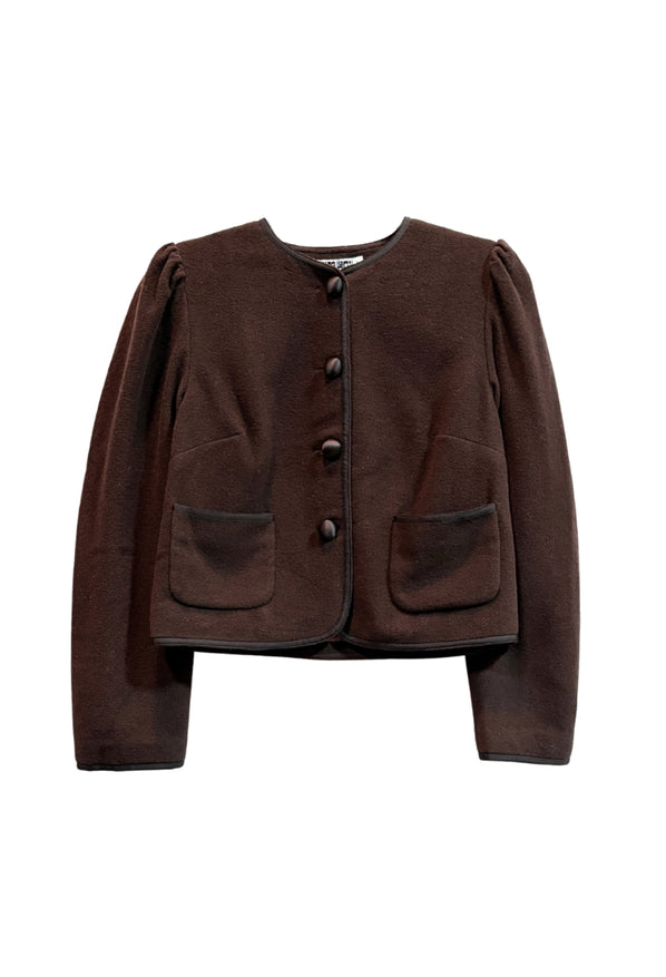 Josiane Brown Felt Jacket