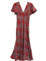 Lettie Poppy Printed Silk Dress