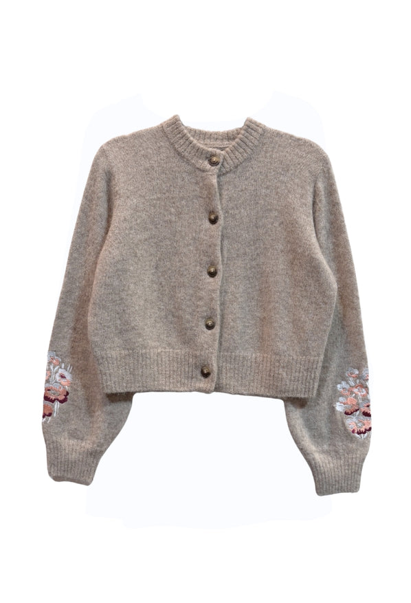 Liane Oatmeal Alpaca Cardigan